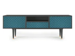 Mueble de TV - 170х59х41 cm - T6 - Turquoise Geometry, Antracite^ Móvel De Tv