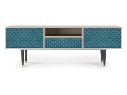 Móvel De Tv| Mueble de TV - 170х59х41 cm - T6 - Turquoise Geometry, Areia Bege