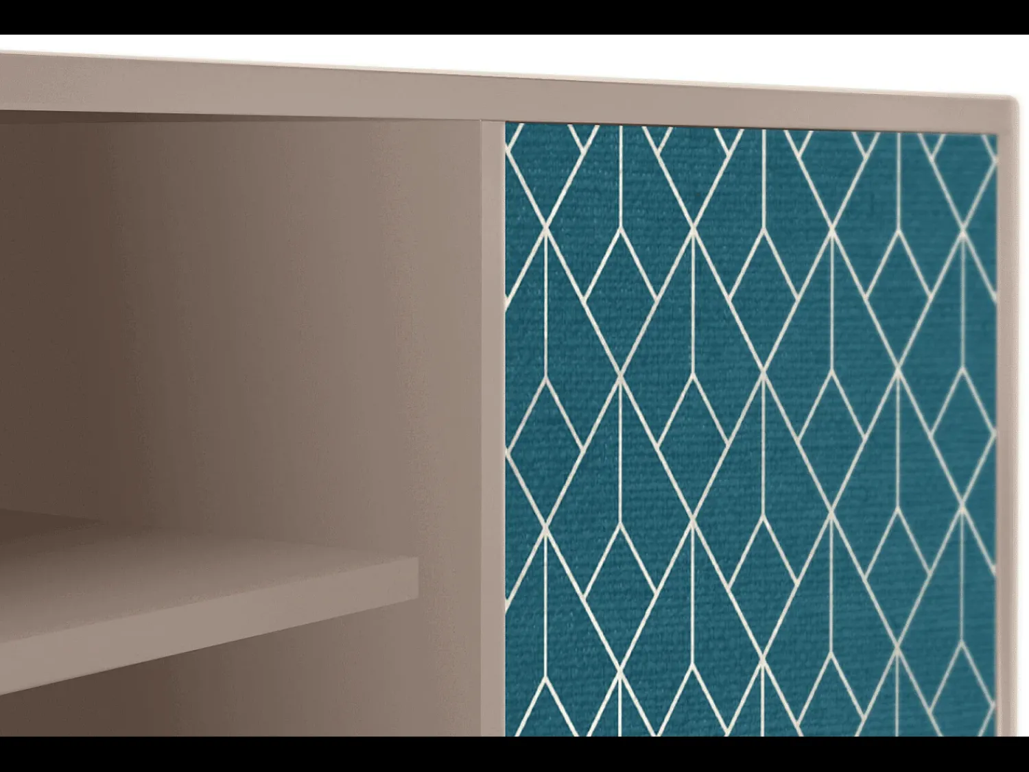 Móvel De Tv| Mueble de TV - 170х69х48 cm - T2 - Turquoise Geometry, Latte Bege