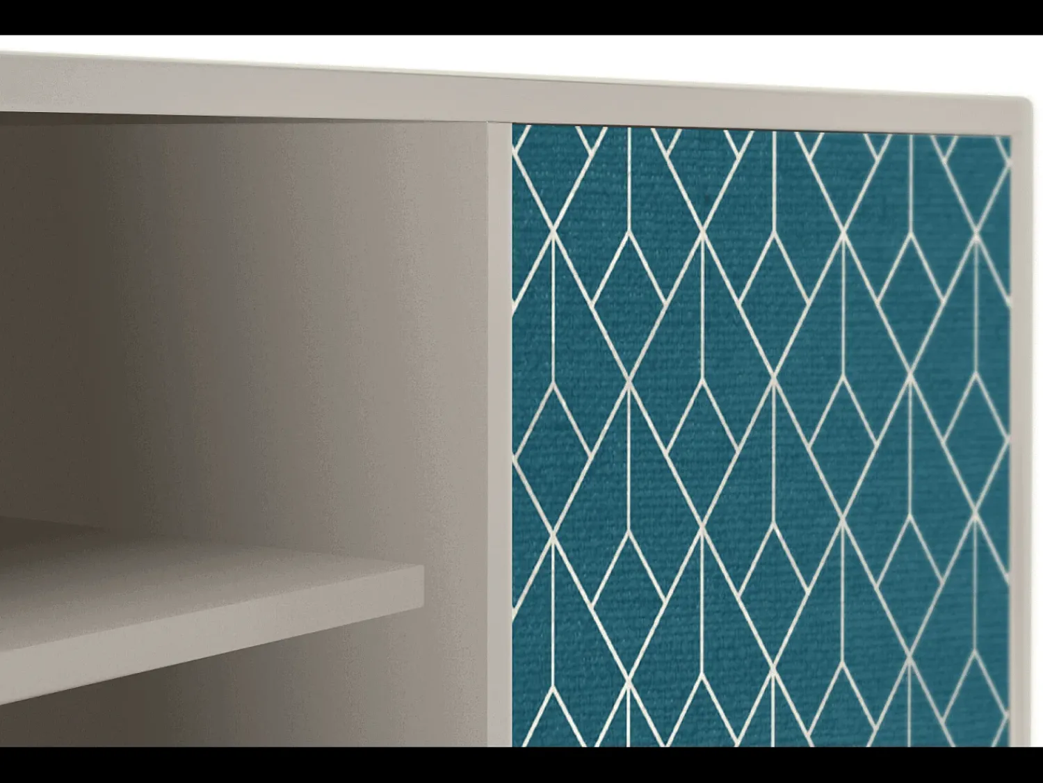 Online Mueble de TV - 170х69х48 cm - T2 - Turquoise Geometry, Areia Bege