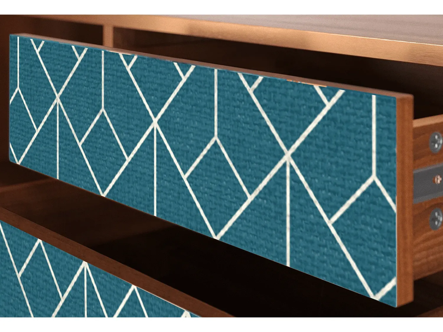 Mueble de TV - 170х59х48 cm - T4 - Turquoise Geometry, Nogueira^ Móvel De Tv