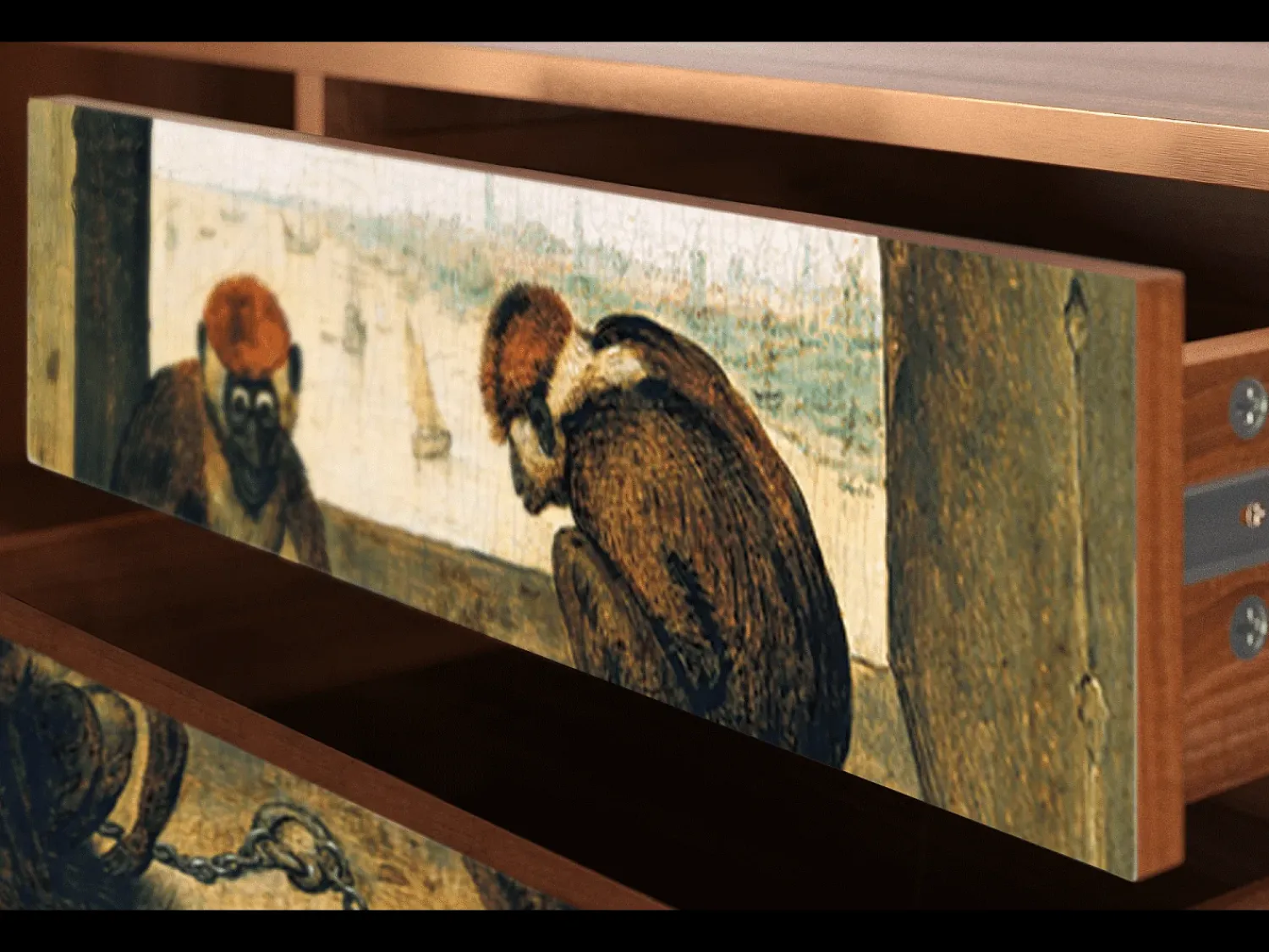 Best Mueble de TV - 170х59х48 cm - T4 - Two Monkeys, Nogueira Castanho