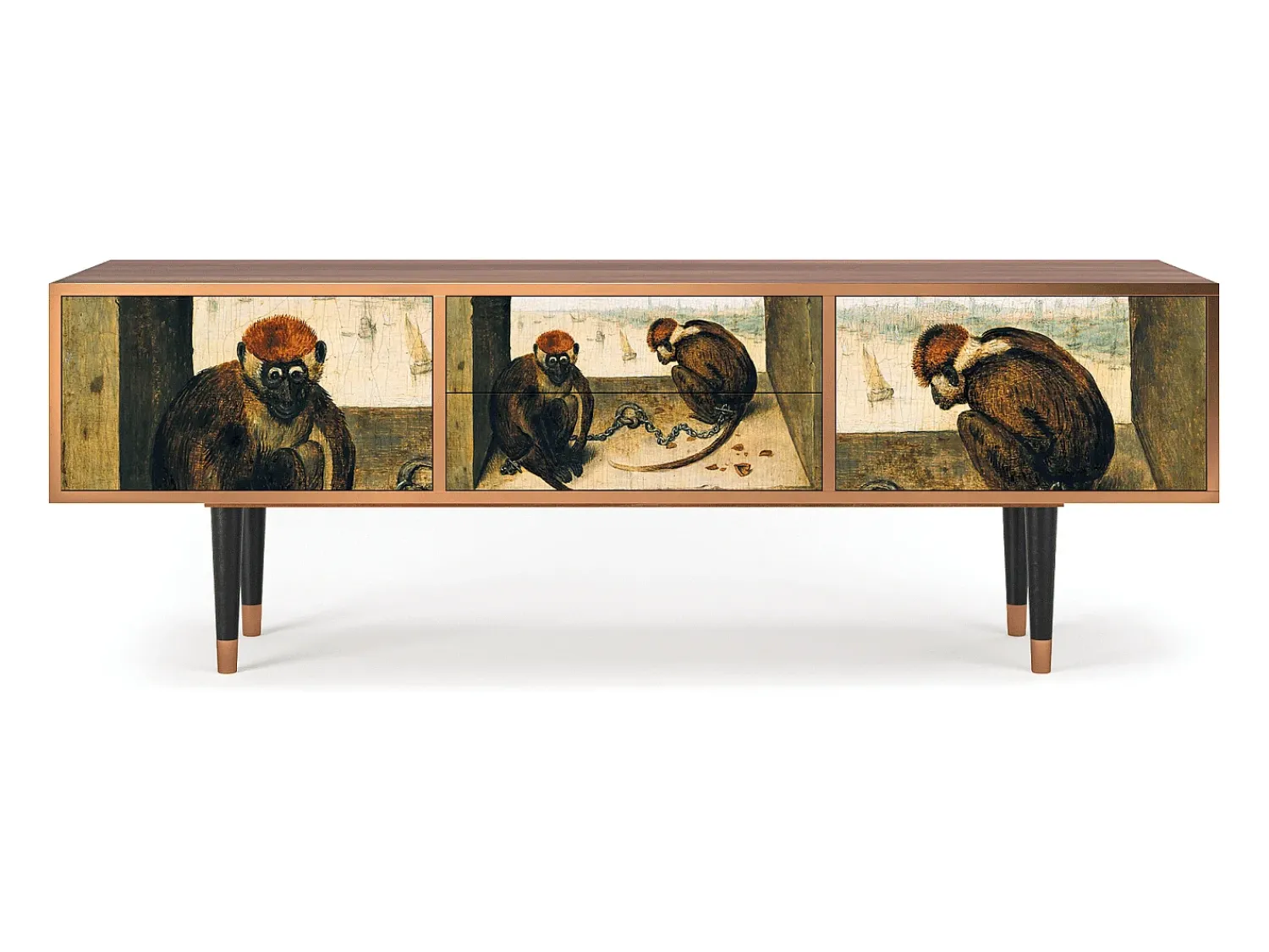 Best Mueble de TV - 170х59х48 cm - T4 - Two Monkeys, Nogueira Castanho