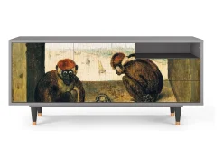 Mueble de TV - 125х56х41 cm - T7 - Two Monkeys, Cinza^ Móvel De Tv