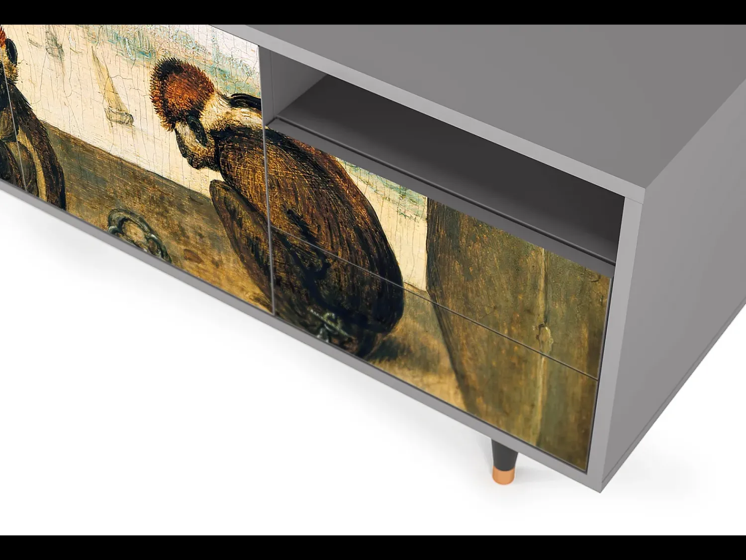 Mueble de TV - 125х56х41 cm - T7 - Two Monkeys, Cinza^ Móvel De Tv