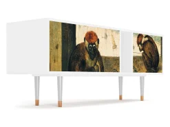 Móvel De Tv| Mueble de TV - 170х69х48 cm - T1 - Two Monkeys, Branco Bege