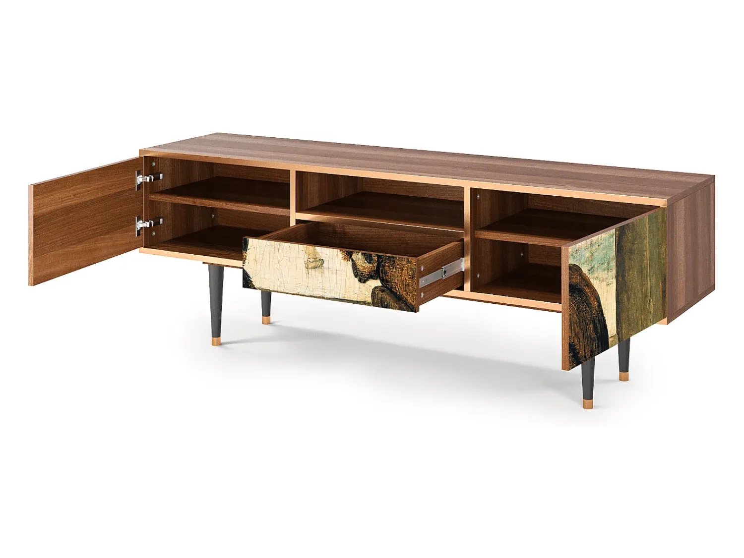 Hot Mueble de TV - 170х59х41 cm - T6 - Two Monkeys, Nogueira Castanho