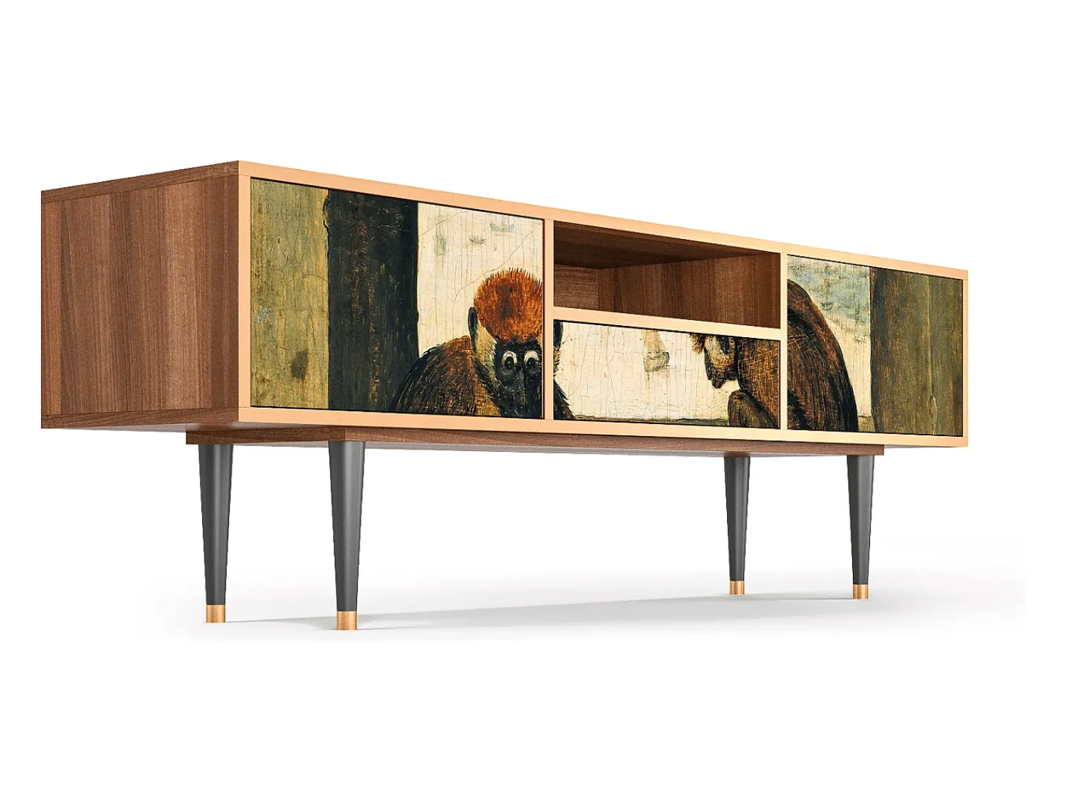 Hot Mueble de TV - 170х59х41 cm - T6 - Two Monkeys, Nogueira Castanho