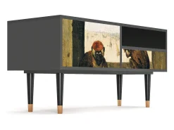 Mueble de TV - 115х59х48 cm - T3 - Two Monkeys, Antracite^ Móvel De Tv