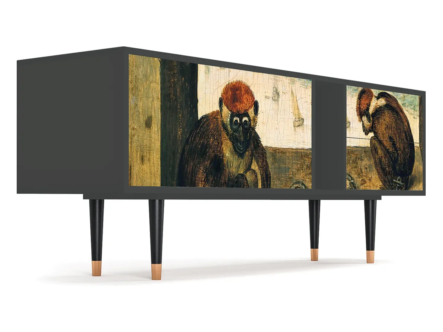 Mueble de TV - 170х69х48 cm - T1 - Two Monkeys, Antracite^ Móvel De Tv