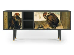 Móvel De Tv* Mueble de TV - 150х69х41 cm - T5 - Two Monkeys, Antracite Cinza antracite