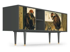 Móvel De Tv* Mueble de TV - 150х69х41 cm - T5 - Two Monkeys, Antracite Cinza antracite