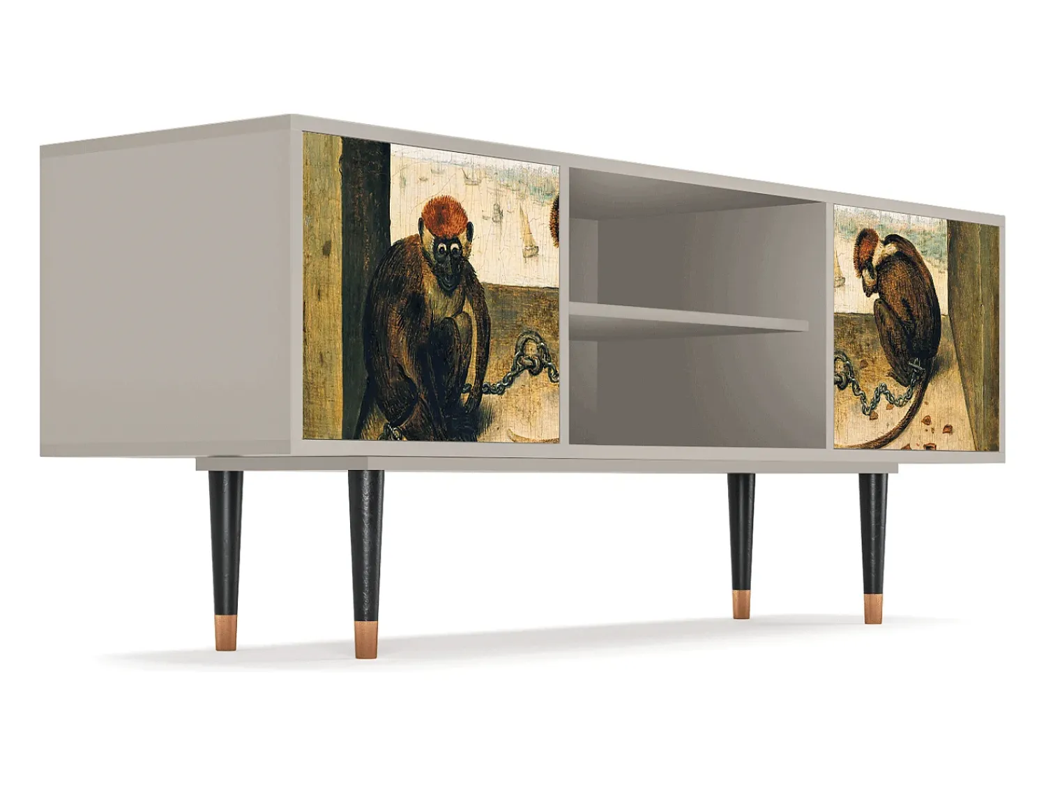 Móvel De Tv| Mueble de TV - 170х69х48 cm - T2 - Two Monkeys, Areia Bege