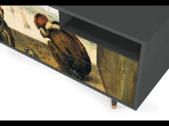 Móvel De Tv| Mueble de TV - 125х56х41 cm - T7 - Two Monkeys, Antracite Cinza antracite