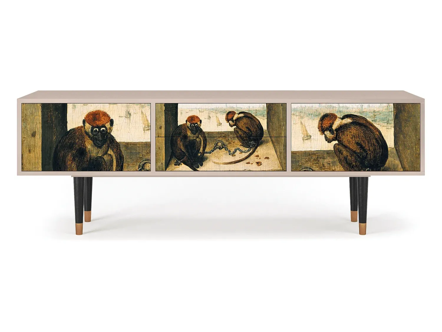 Móvel De Tv| Mueble de TV - 170х59х48 cm - T4 - Two Monkeys, Latte Bege