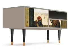 Móvel De Tv* Mueble de TV - 115х59х48 cm - T3 - Two Monkeys, Areia Bege