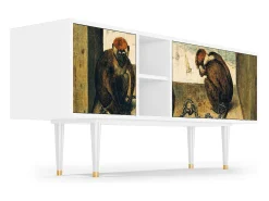 Mueble de TV - 150х69х41 cm - T5 - Two Monkeys, Branco^ Móvel De Tv