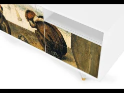 Clearance Mueble de TV - 125х56х41 cm - T7 - Two Monkeys, Branco Bege