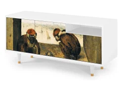 Clearance Mueble de TV - 125х56х41 cm - T7 - Two Monkeys, Branco Bege