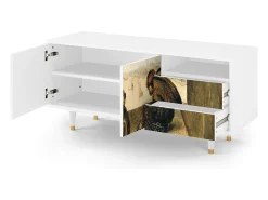 Clearance Mueble de TV - 125х56х41 cm - T7 - Two Monkeys, Branco Bege