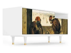 Clearance Mueble de TV - 125х56х41 cm - T7 - Two Monkeys, Branco Bege