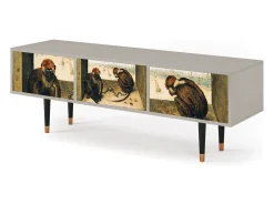 New Mueble de TV - 170х59х48 cm - T4 - Two Monkeys, Areia Bege
