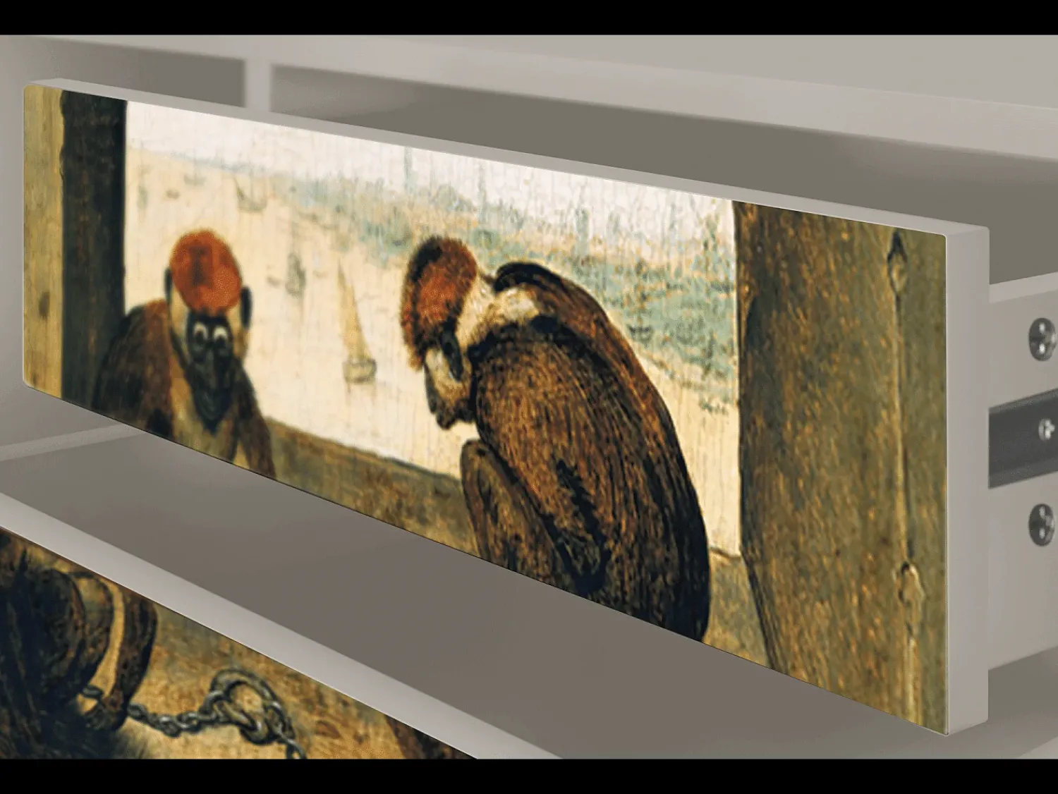 New Mueble de TV - 170х59х48 cm - T4 - Two Monkeys, Areia Bege