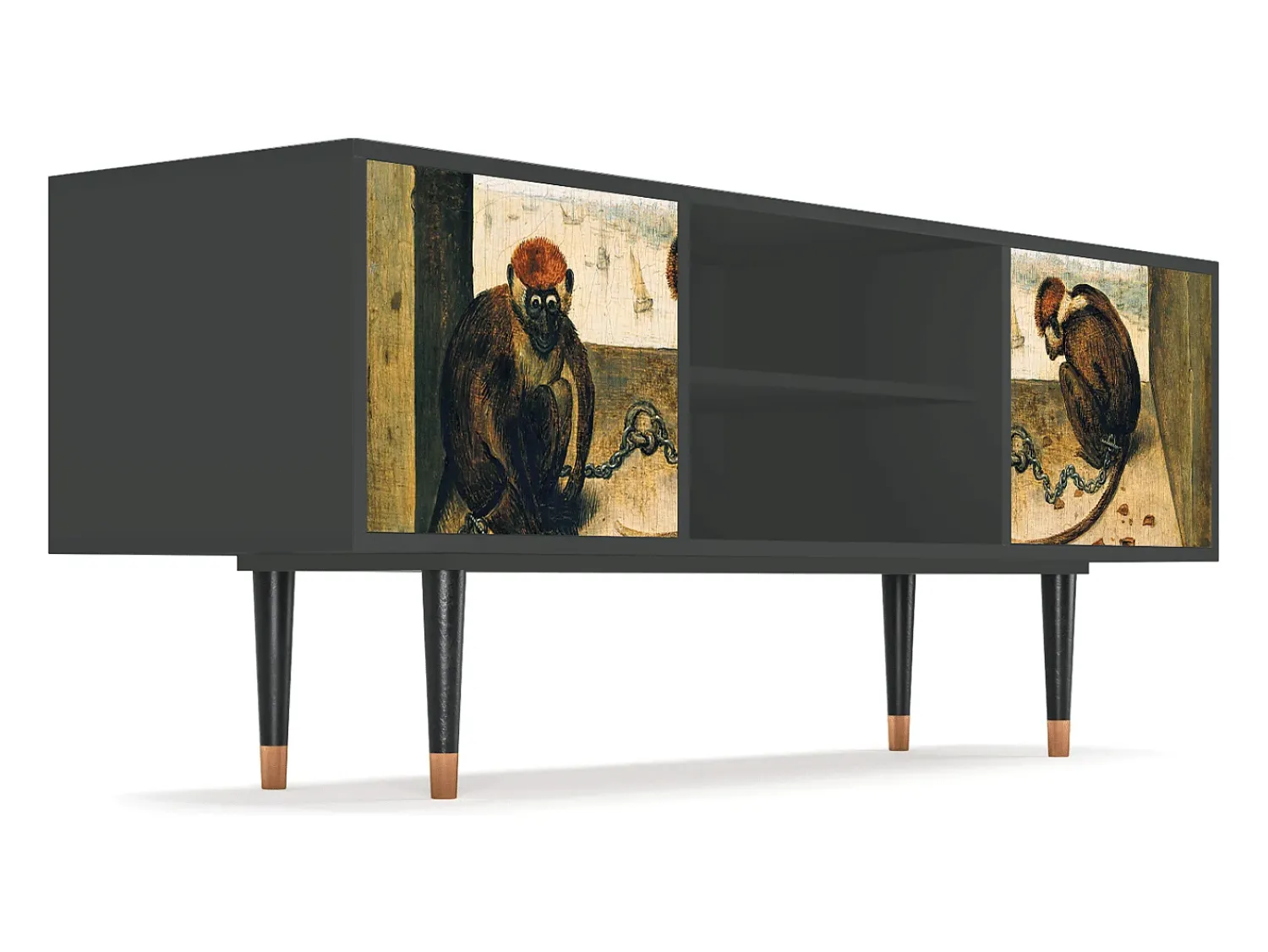 Mueble de TV - 170х69х48 cm - T2 - Two Monkeys, Antracite^ Móvel De Tv