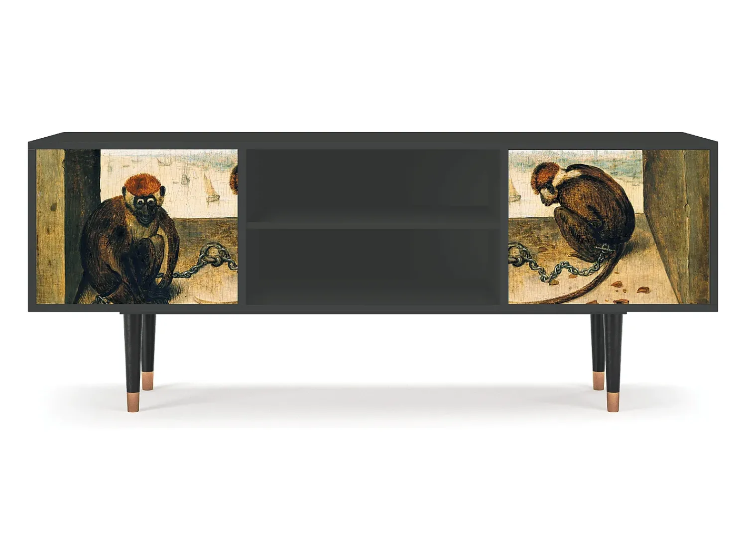 Mueble de TV - 170х69х48 cm - T2 - Two Monkeys, Antracite^ Móvel De Tv