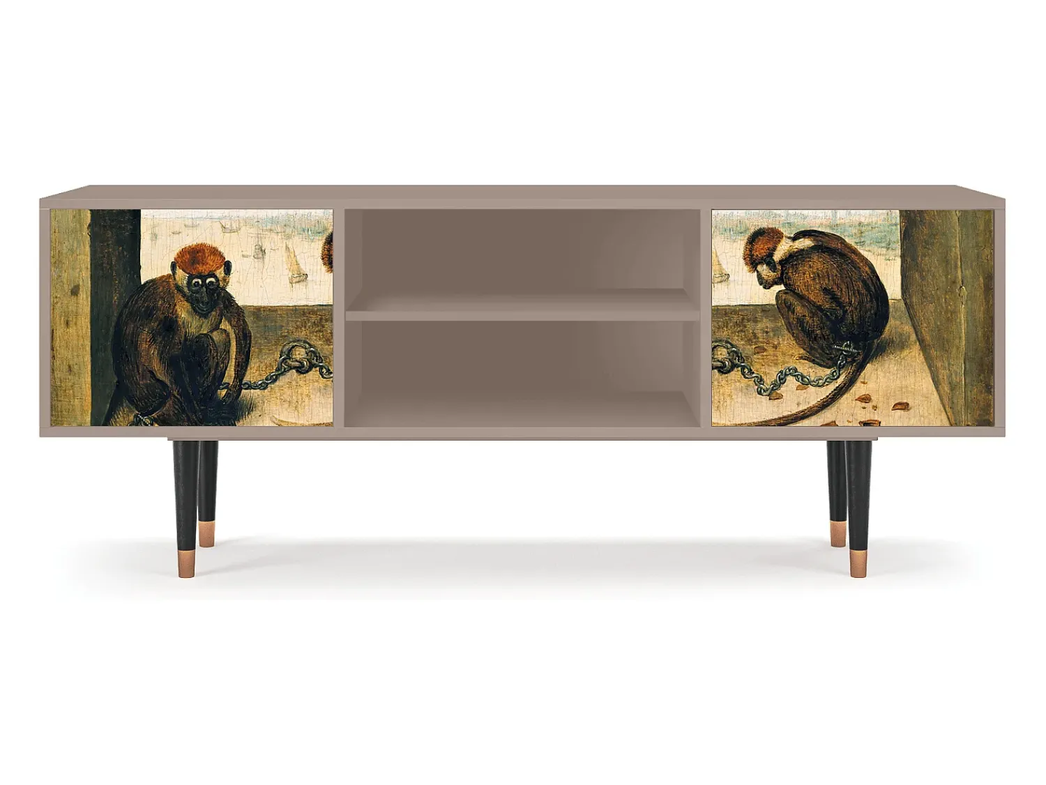 Outlet Mueble de TV - 170х69х48 cm - T2 - Two Monkeys, Latte Bege