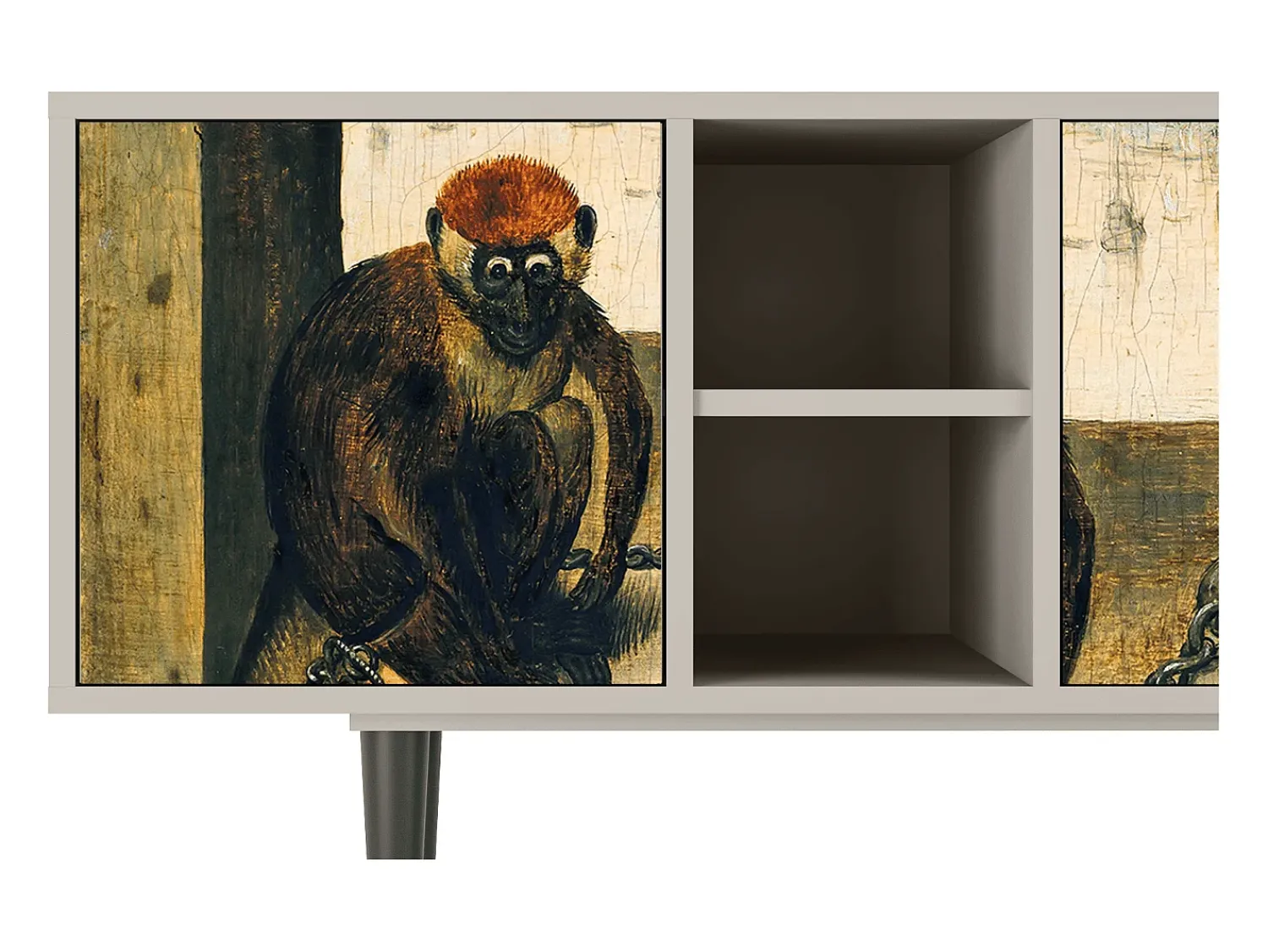 Móvel De Tv* Mueble de TV - 150х69х41 cm - T5 - Two Monkeys, Areia Bege