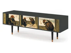 Clearance Mueble de TV - 170х59х48 cm - T4 - Two Monkeys, Antracite Cinza antracite