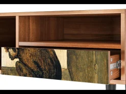 Móvel De Tv* Mueble de TV - 115х59х48 cm - T3 - Two Monkeys, Nogueira Castanho
