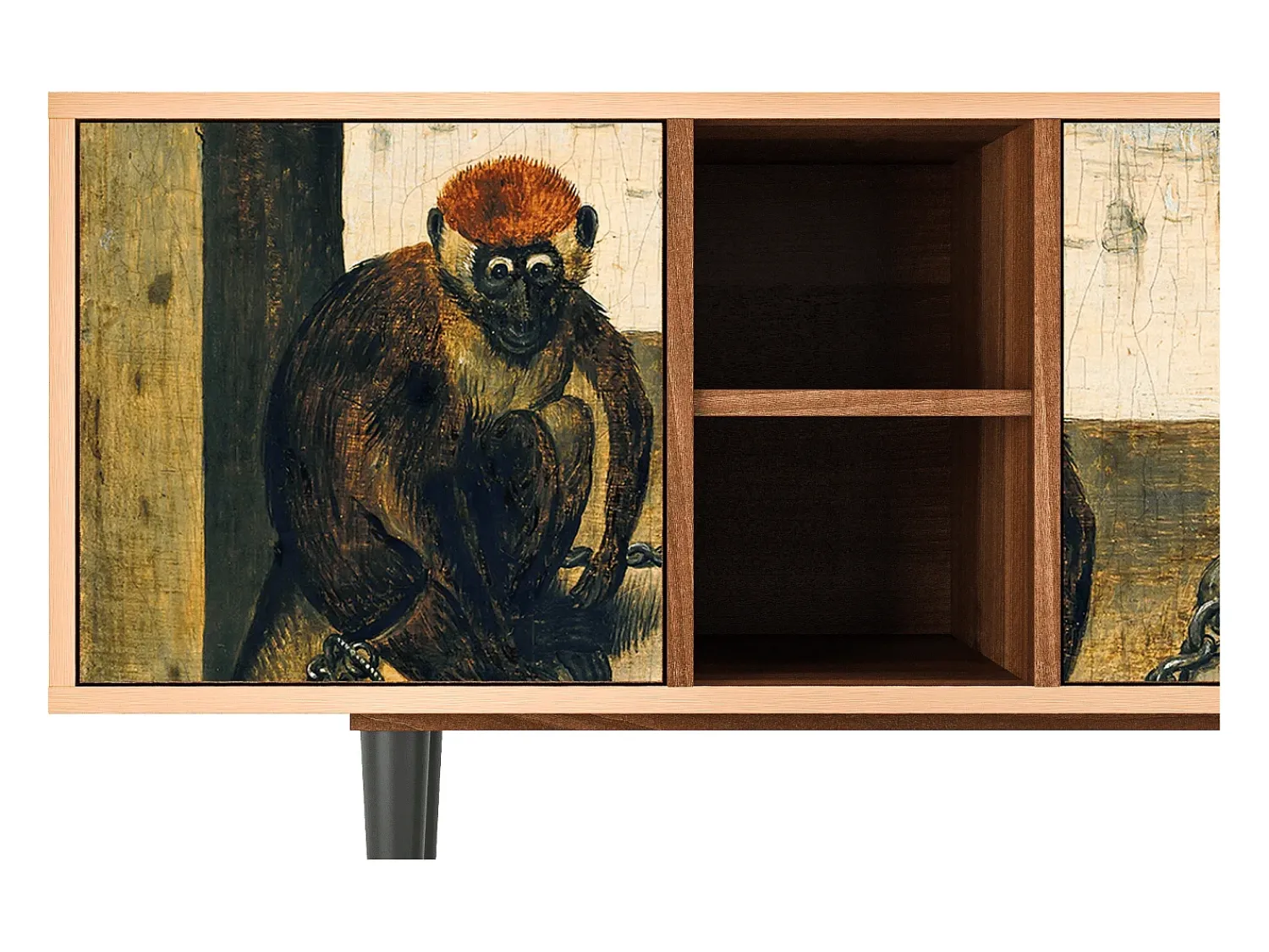 Discount Mueble de TV - 150х69х41 cm - T5 - Two Monkeys, Nogueira Castanho