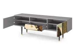 Móvel De Tv* Mueble de TV - 170х59х41 cm - T6 - Two Monkeys, Cinza Cinzento