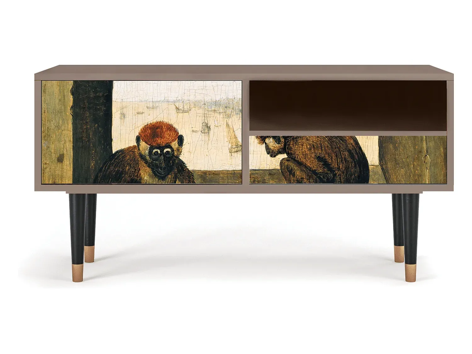 Discount Mueble de TV - 115х59х48 cm - T3 - Two Monkeys, Latte Bege