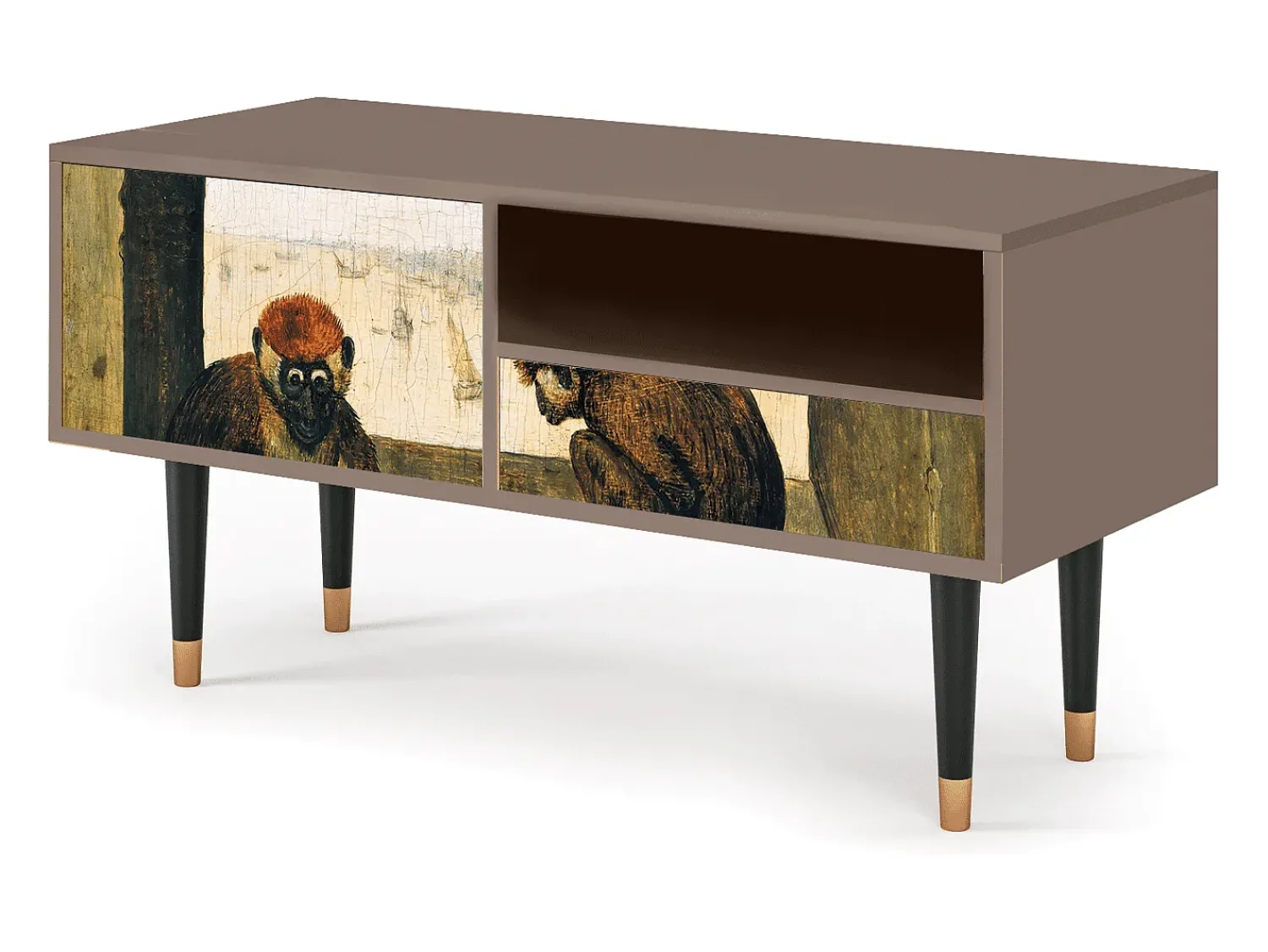 Discount Mueble de TV - 115х59х48 cm - T3 - Two Monkeys, Latte Bege