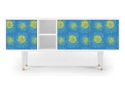 Discount Mueble de TV - 150х69х41 cm - T5 - Van Gogh Lights, Branco Bege