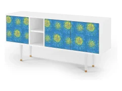 Discount Mueble de TV - 150х69х41 cm - T5 - Van Gogh Lights, Branco Bege
