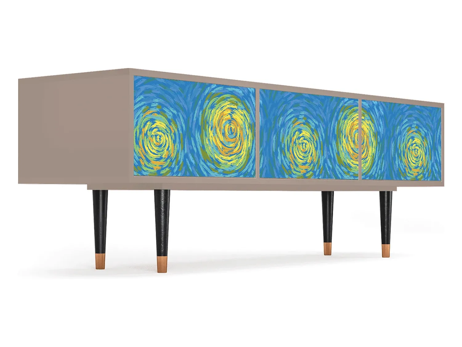 Móvel De Tv| Mueble de TV - 170х59х48 cm - T4 - Van Gogh Lights, Latte Bege