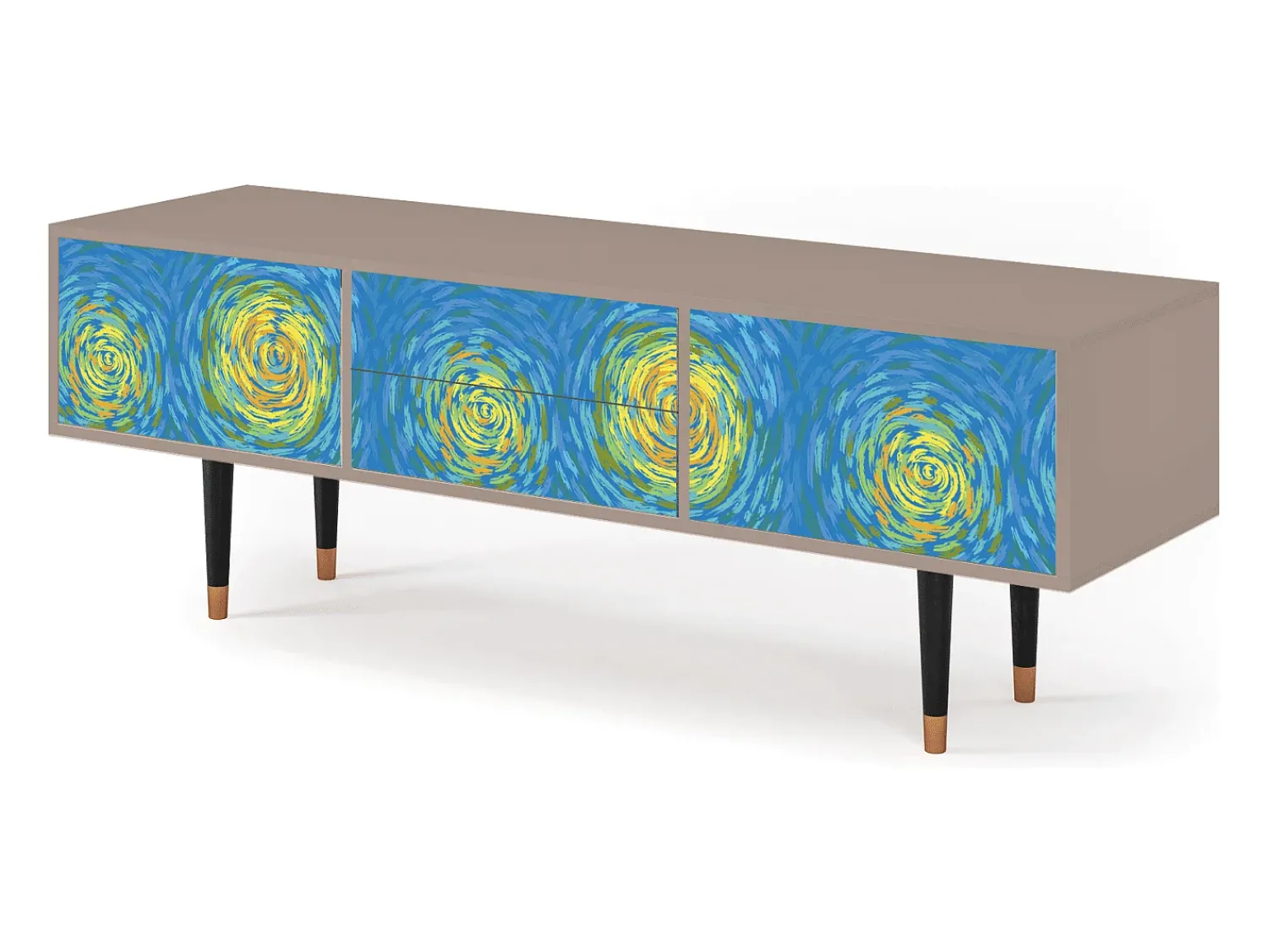 Móvel De Tv| Mueble de TV - 170х59х48 cm - T4 - Van Gogh Lights, Latte Bege