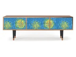 Móvel De Tv* Mueble de TV - 170х59х48 cm - T4 - Van Gogh Lights, Nogueira Castanho