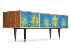 Móvel De Tv* Mueble de TV - 170х59х48 cm - T4 - Van Gogh Lights, Nogueira Castanho