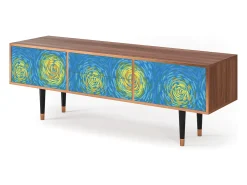 Móvel De Tv* Mueble de TV - 170х59х48 cm - T4 - Van Gogh Lights, Nogueira Castanho