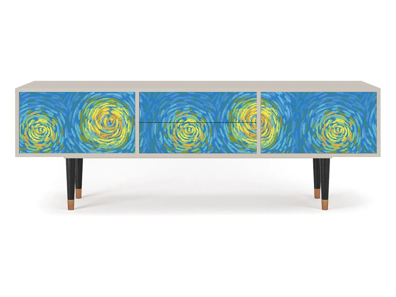 Móvel De Tv* Mueble de TV - 170х59х48 cm - T4 - Van Gogh Lights, Areia Bege