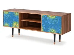 Mueble de TV - 170х69х48 cm - T2 - Van Gogh Lights, Nogueira^ Móvel De Tv