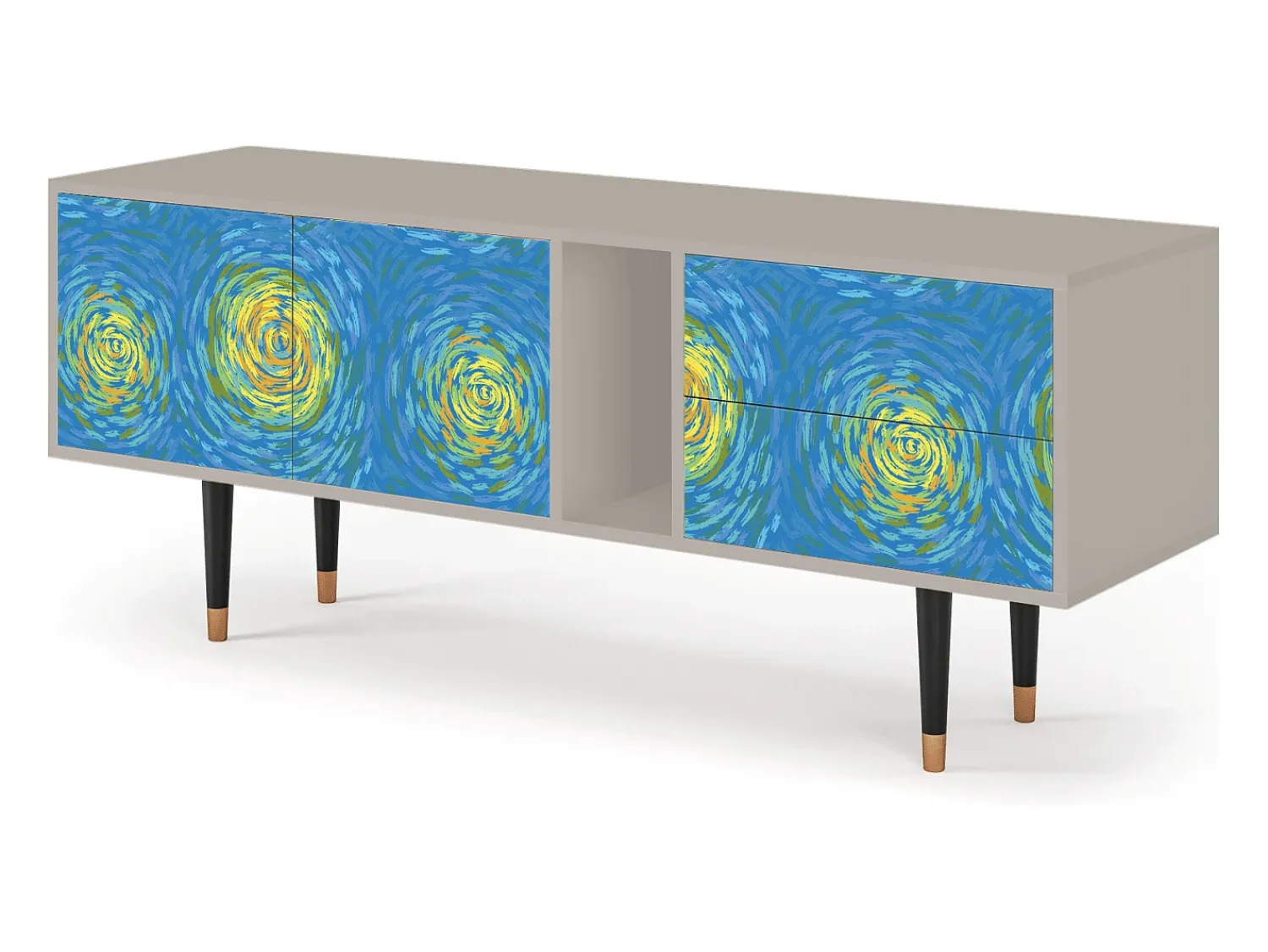 Móvel De Tv* Mueble de TV - 170х69х48 cm - T1 - Van Gogh Lights, Areia Bege