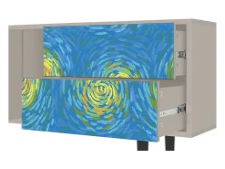 Móvel De Tv* Mueble de TV - 170х69х48 cm - T1 - Van Gogh Lights, Areia Bege