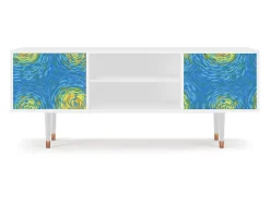 Online Mueble de TV - 170х69х48 cm - T2 - Van Gogh Lights, Branco Bege