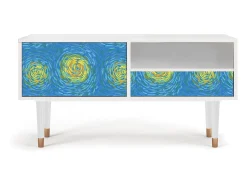 Móvel De Tv* Mueble de TV - 115х59х48 cm - T3 - Van Gogh Lights, Branco Bege